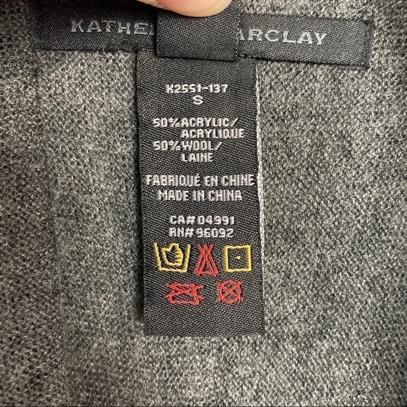 katherine Barclay Asymmetrical Wool Blend Cardigan - Picture 9 of 9